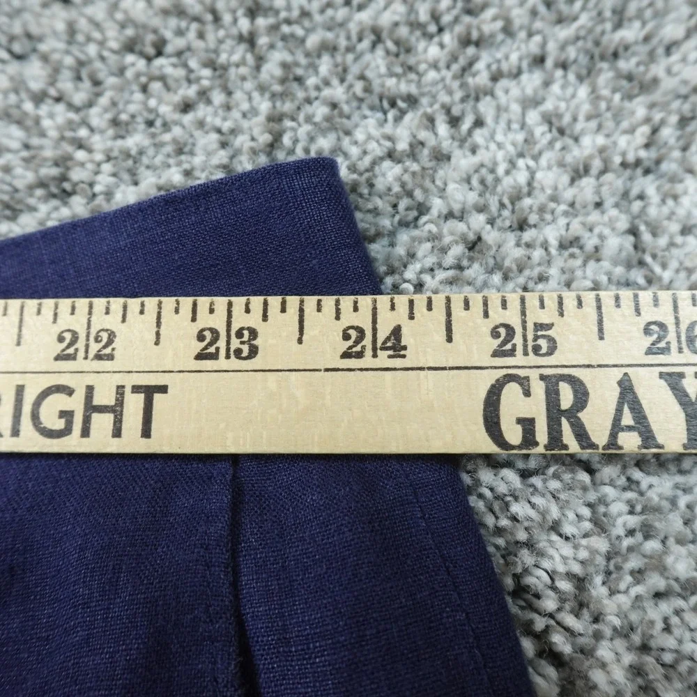 Ralph Lauren Pants Mens 48X29 Blue Linen Flat Front Chino Trouser Dress Slacks